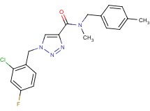 1-(2-chloro-4-fluorobenzyl)-N-methyl-N-(4-methylbenzyl)-1H-1,2,3-triazole-4-carboxamide