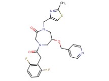 4-[(2,6-difluorophenyl)acetyl]-1-[(2-methyl-1,3-thiazol-4-yl)methyl]-6-(4-pyridinylmethoxy)-1,4-diazepan-2-one