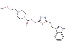 3-[2-(5-{3-[4-(2-methoxyethyl)-1-piperazinyl]-3-oxopropyl}-1,3,4-oxadiazol-2-yl)ethyl]-1H-indole