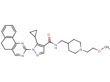 5-cyclopropyl-1-(5,6-dihydrobenzo[h]quinazolin-2-yl)-N-{[1-(2-methoxyethyl)-4-piperidinyl]methyl}-1H-pyrazole-4-carboxamide