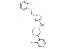 1-({5-[(2,6-difluorophenoxy)methyl]-3-isoxazolyl}carbonyl)-3-(2-methylphenyl)piperidine