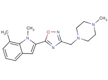 1,7-dimethyl-2-{3-[(4-methyl-1-piperazinyl)methyl]-1,2,4-oxadiazol-5-yl}-1H-indole
