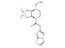 (4aR*,7aS*)-1-ethyl-4-(imidazo[2,1-b][1,3]thiazol-6-ylacetyl)octahydrothieno[3,4-b]pyrazine 6,6-dioxide