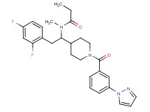 N-(2-(2,4-difluorophenyl)-1-{1-[3-(1H-pyrazol-1-yl)benzoyl]-4-piperidinyl}ethyl)-N-methylpropanamide
