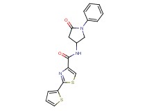 N-(5-oxo-1-phenyl-3-pyrrolidinyl)-2-(2-thienyl)-1,3-thiazole-4-carboxamide