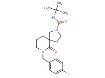 N-(tert-butyl)-7-(4-fluorobenzyl)-6-oxo-2,7-diazaspiro[4.5]decane-2-carboxamide