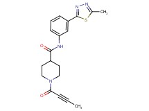 1-(2-butynoyl)-N-[3-(5-methyl-1,3,4-thiadiazol-2-yl)phenyl]-4-piperidinecarboxamide