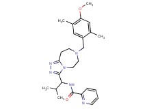 N-{1-[7-(4-methoxy-2,5-dimethylbenzyl)-6,7,8,9-tetrahydro-5H-[1,2,4]triazolo[4,3-d][1,4]diazepin-3-yl]-2-methylpropyl}-2-pyridinecarboxamide