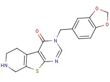 3-(1,3-benzodioxol-5-ylmethyl)-5,6,7,8-tetrahydropyrido[4',3':4,5]thieno[2,3-d]pyrimidin-4(3H)-one hydrochloride