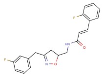 (2E)-N-{[3-(3-fluorobenzyl)-4,5-dihydro-5-isoxazolyl]methyl}-3-(2-fluorophenyl)acrylamide