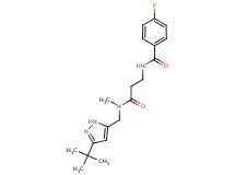 N-{3-[[(3-tert-butyl-1H-pyrazol-5-yl)methyl](methyl)amino]-3-oxopropyl}-4-fluorobenzamide