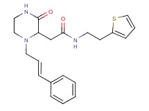 2-{3-oxo-1-[(2E)-3-phenyl-2-propen-1-yl]-2-piperazinyl}-N-[2-(2-thienyl)ethyl]acetamide