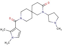 9-[(1,2-dimethyl-1H-pyrrol-3-yl)carbonyl]-2-(1-methylpyrrolidin-3-yl)-2,9-diazaspiro[5.5]undecan-3-one