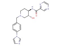 N-{(3R*,4R*)-3-hydroxy-1-[4-(1H-imidazol-1-yl)benzyl]piperidin-4-yl}pyrazine-2-carboxamide