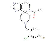 5-acetyl-1'-(2-chloro-4-fluorobenzyl)-1,5,6,7-tetrahydrospiro[imidazo[4,5-c]pyridine-4,4'-piperidine]