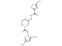 N-({1-[(3,5-dimethyl-1H-pyrazol-1-yl)acetyl]-3-piperidinyl}methyl)-5-methyl-3-isoxazolecarboxamide