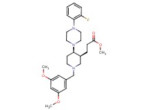 methyl 3-{(3S*,4R*)-1-(3,5-dimethoxybenzyl)-4-[4-(2-fluorophenyl)-1-piperazinyl]-3-piperidinyl}propanoate