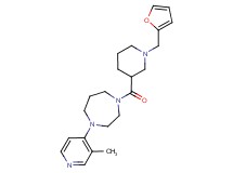 1-{[1-(2-furylmethyl)-3-piperidinyl]carbonyl}-4-(3-methyl-4-pyridinyl)-1,4-diazepane