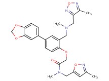 2-[4-(1,3-benzodioxol-5-yl)-2-({methyl[(4-methyl-1,2,5-oxadiazol-3-yl)methyl]amino}methyl)phenoxy]-N-methyl-N-[(3-methyl-5-isoxazolyl)methyl]acetamide