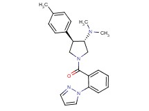 (3S*,4R*)-N,N-dimethyl-4-(4-methylphenyl)-1-[2-(1H-pyrazol-1-yl)benzoyl]-3-pyrrolidinamine