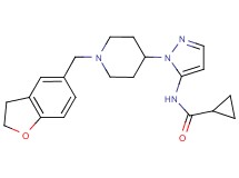 N-{1-[1-(2,3-dihydro-1-benzofuran-5-ylmethyl)-4-piperidinyl]-1H-pyrazol-5-yl}cyclopropanecarboxamide