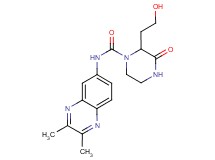 N-(2,3-dimethylquinoxalin-6-yl)-2-(2-hydroxyethyl)-3-oxopiperazine-1-carboxamide