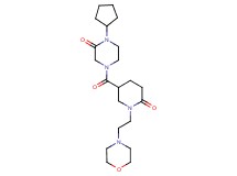 1-cyclopentyl-4-({1-[2-(4-morpholinyl)ethyl]-6-oxo-3-piperidinyl}carbonyl)-2-piperazinone