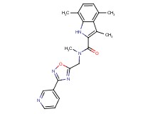 N,3,4,7-tetramethyl-N-{[3-(3-pyridinyl)-1,2,4-oxadiazol-5-yl]methyl}-1H-indole-2-carboxamide