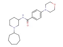 N-(1-cycloheptyl-3-piperidinyl)-4-(4-morpholinyl)benzamide