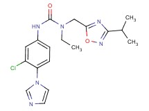 N'-[3-chloro-4-(1H-imidazol-1-yl)phenyl]-N-ethyl-N-[(3-isopropyl-1,2,4-oxadiazol-5-yl)methyl]urea