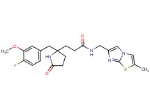 3-[2-(4-fluoro-3-methoxybenzyl)-5-oxo-2-pyrrolidinyl]-N-[(2-methylimidazo[2,1-b][1,3]thiazol-6-yl)methyl]propanamide