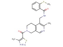 N-({3-methyl-7-[(4-methyl-1,2,3-thiadiazol-5-yl)carbonyl]-5,6,7,8-tetrahydro-2,7-naphthyridin-4-yl}methyl)-2-(methylthio)benzamide
