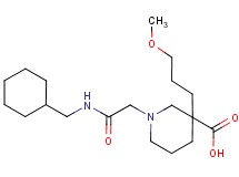 1-{2-[(cyclohexylmethyl)amino]-2-oxoethyl}-3-(3-methoxypropyl)-3-piperidinecarboxylic acid