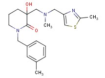 3-hydroxy-1-(3-methylbenzyl)-3-({methyl[(2-methyl-1,3-thiazol-4-yl)methyl]amino}methyl)-2-piperidinone