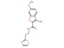 6-methoxy-3-methyl-N-[2-(1,3-thiazol-2-yl)ethyl]-1-benzofuran-2-carboxamide