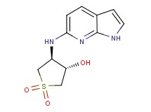(3S*,4S*)-4-(1H-pyrrolo[2,3-b]pyridin-6-ylamino)tetrahydrothiophene-3-ol 1,1-dioxide