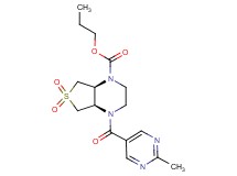 propyl (4aR*,7aS*)-4-[(2-methyl-5-pyrimidinyl)carbonyl]hexahydrothieno[3,4-b]pyrazine-1(2H)-carboxylate 6,6-dioxide
