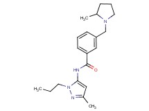 N-(3-methyl-1-propyl-1H-pyrazol-5-yl)-3-[(2-methylpyrrolidin-1-yl)methyl]benzamide