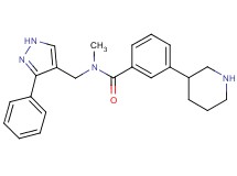 N-methyl-N-[(3-phenyl-1H-pyrazol-4-yl)methyl]-3-piperidin-3-ylbenzamide