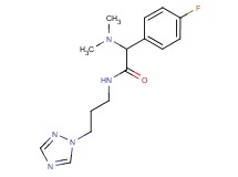 2-(dimethylamino)-2-(4-fluorophenyl)-N-[3-(1H-1,2,4-triazol-1-yl)propyl]acetamide
