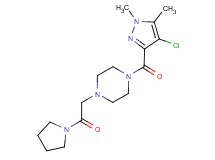 1-[(4-chloro-1,5-dimethyl-1H-pyrazol-3-yl)carbonyl]-4-(2-oxo-2-pyrrolidin-1-ylethyl)piperazine