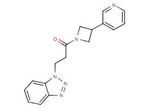 1-{3-oxo-3-[3-(3-pyridinyl)-1-azetidinyl]propyl}-1H-1,2,3-benzotriazole