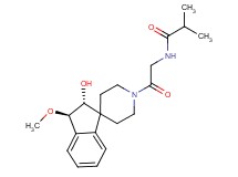 N-{2-[(2R*,3R*)-2-hydroxy-3-methoxy-2,3-dihydro-1'H-spiro[indene-1,4'-piperidin]-1'-yl]-2-oxoethyl}-2-methylpropanamide