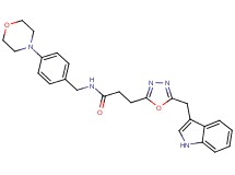 3-[5-(1H-indol-3-ylmethyl)-1,3,4-oxadiazol-2-yl]-N-[4-(4-morpholinyl)benzyl]propanamide