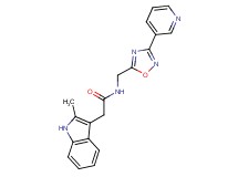 2-(2-methyl-1H-indol-3-yl)-N-[(3-pyridin-3-yl-1,2,4-oxadiazol-5-yl)methyl]acetamide