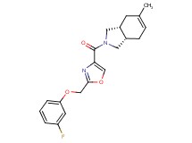 (3aR*,7aS*)-2-({2-[(3-fluorophenoxy)methyl]-1,3-oxazol-4-yl}carbonyl)-5-methyl-2,3,3a,4,7,7a-hexahydro-1H-isoindole