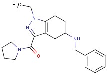 N-benzyl-1-ethyl-3-(1-pyrrolidinylcarbonyl)-4,5,6,7-tetrahydro-1H-indazol-5-amine