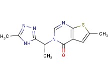 6-methyl-3-[1-(5-methyl-4H-1,2,4-triazol-3-yl)ethyl]thieno[2,3-d]pyrimidin-4(3H)-one