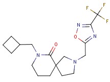 7-(cyclobutylmethyl)-2-{[3-(trifluoromethyl)-1,2,4-oxadiazol-5-yl]methyl}-2,7-diazaspiro[4.5]decan-6-one