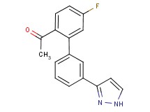 1-[5-fluoro-3'-(1H-pyrazol-3-yl)-2-biphenylyl]ethanone